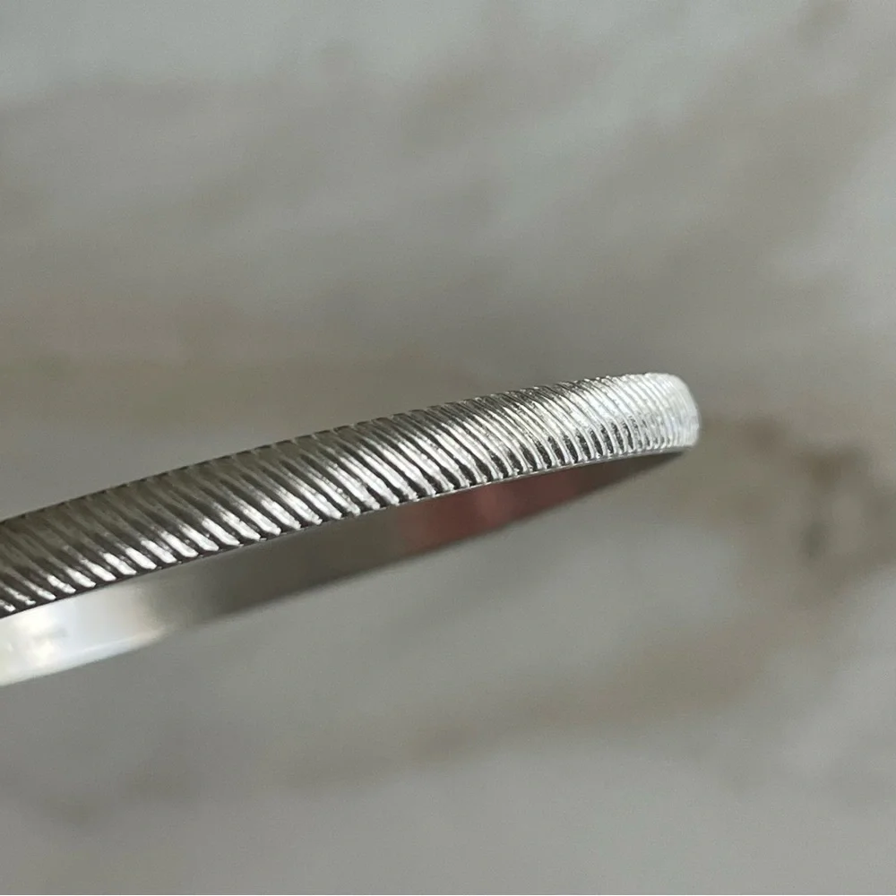 Vintage Sterling Wells Silver Basic Bangle Bracelet - Picture 2 of 5